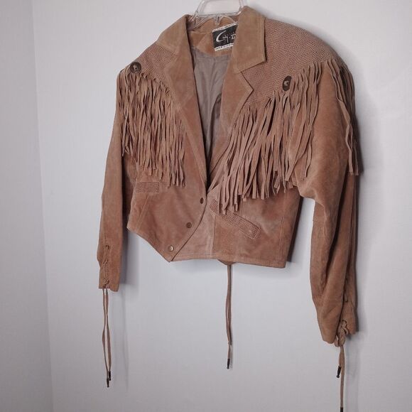 Vintage leather fringe jacket size medium - Picture 5 of 10